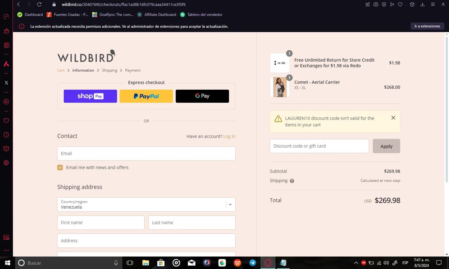 How to apply WildBird coupon code